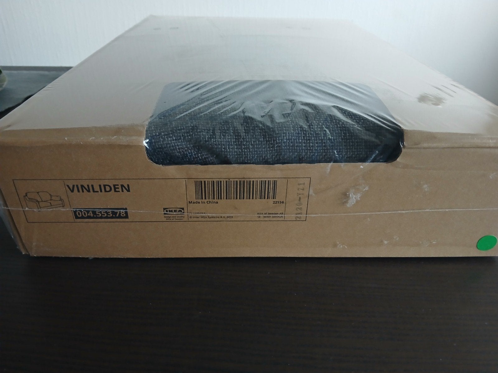 Ikea Vinliden, hoes 2-zits bank. Hillared antraciet., Ophalen of Verzenden, Nieuw, Tweepersoons