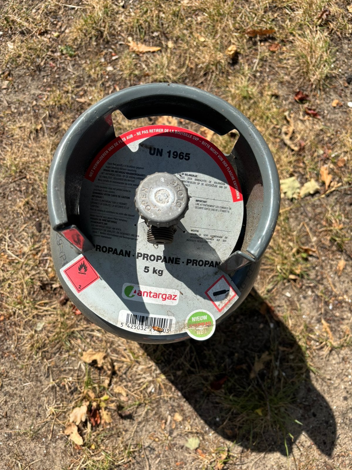 Gasfles 5kg propaan, Ophalen