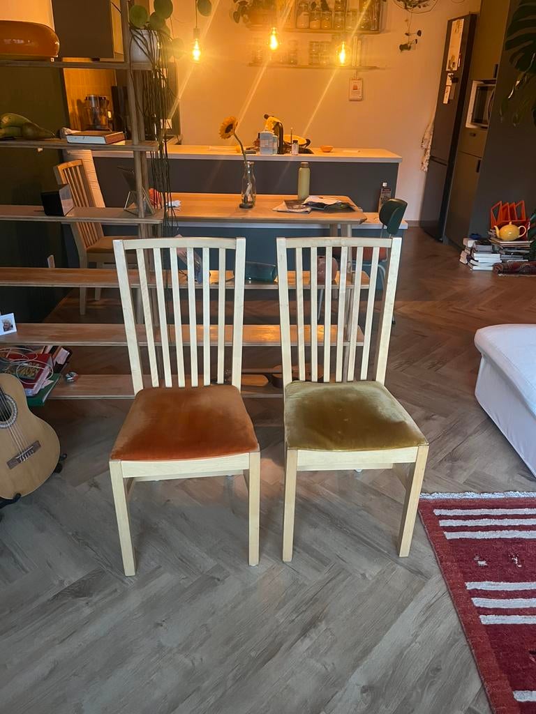 4 eetkamer stoelen, Ophalen, Twee, Overige kleuren, Zo goed als nieuw