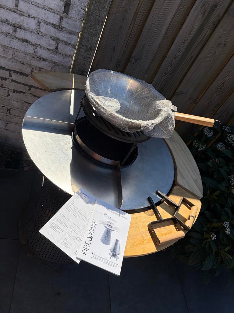 FireKing Kazan BBQ met Wok en Accessoires, Tuin en Terras, Ophalen, Gebruikt, Met accessoires