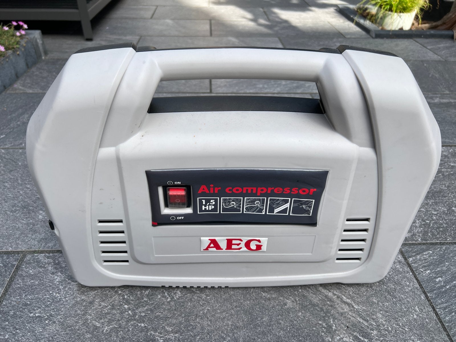 AEG PFT-STOP Air Compressor 1.5 HP, Ophalen, Gebruikt, 6 tot 10 bar, 200 tot 400 liter/min