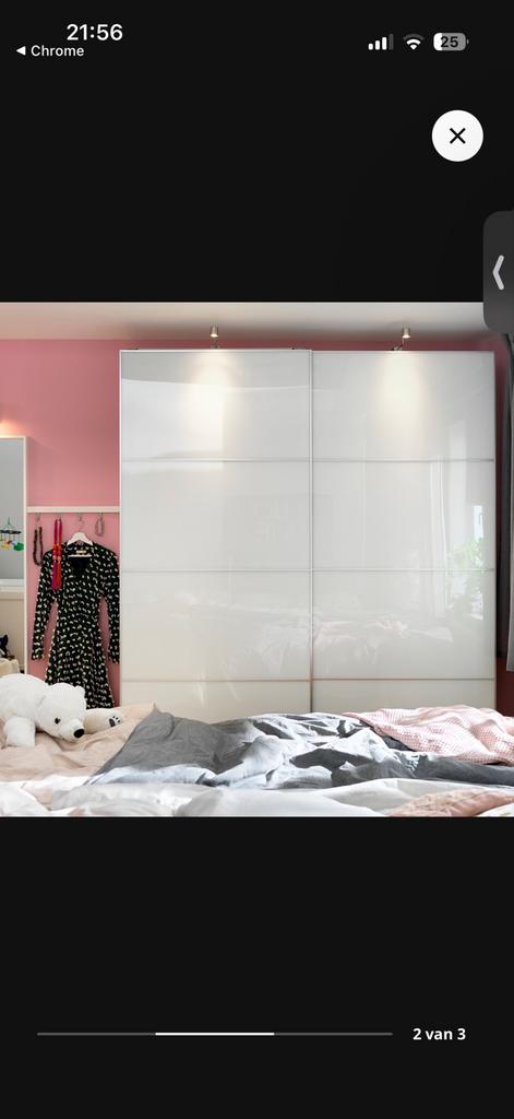 IKEA Glasplaat 125,5x57,5 cm tbv schuifdeurkast, Ophalen, Gebruikt