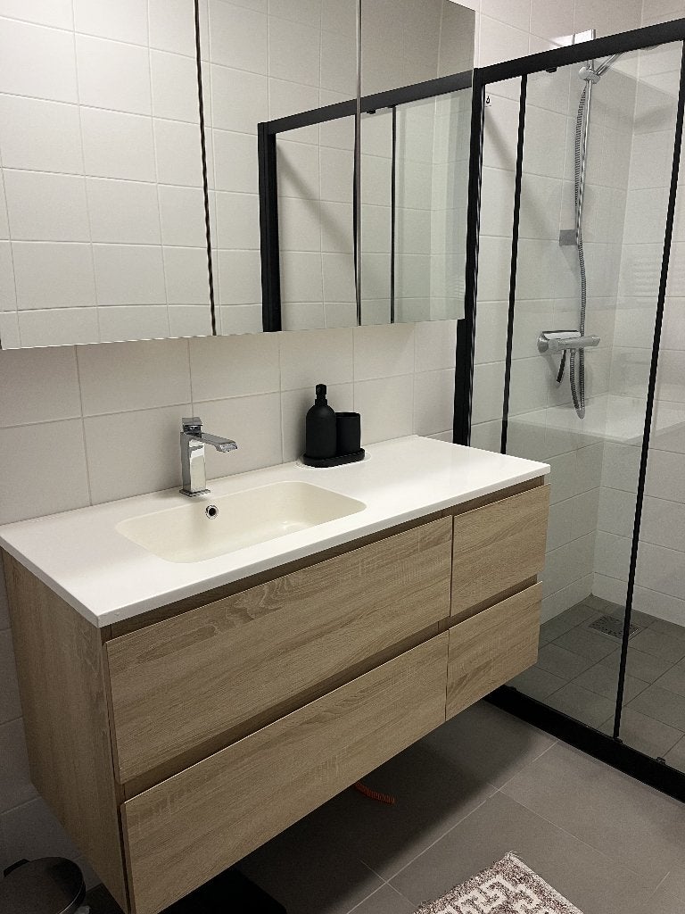 Nieuw X2O Badkamer Meubelblad met Spoelbak - 120,5 cm, 100 tot 150 cm, Nieuw, Ophalen of Verzenden, Minder dan 100 cm