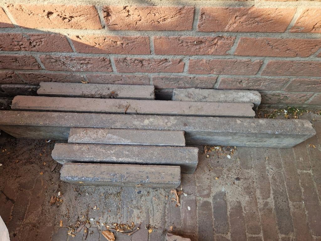 Trotwaar bandjes gebruikt, Tuin en Terras, Bielzen en Borders, Ophalen of Verzenden, Minder dan 100 cm, Minder dan 25 cm