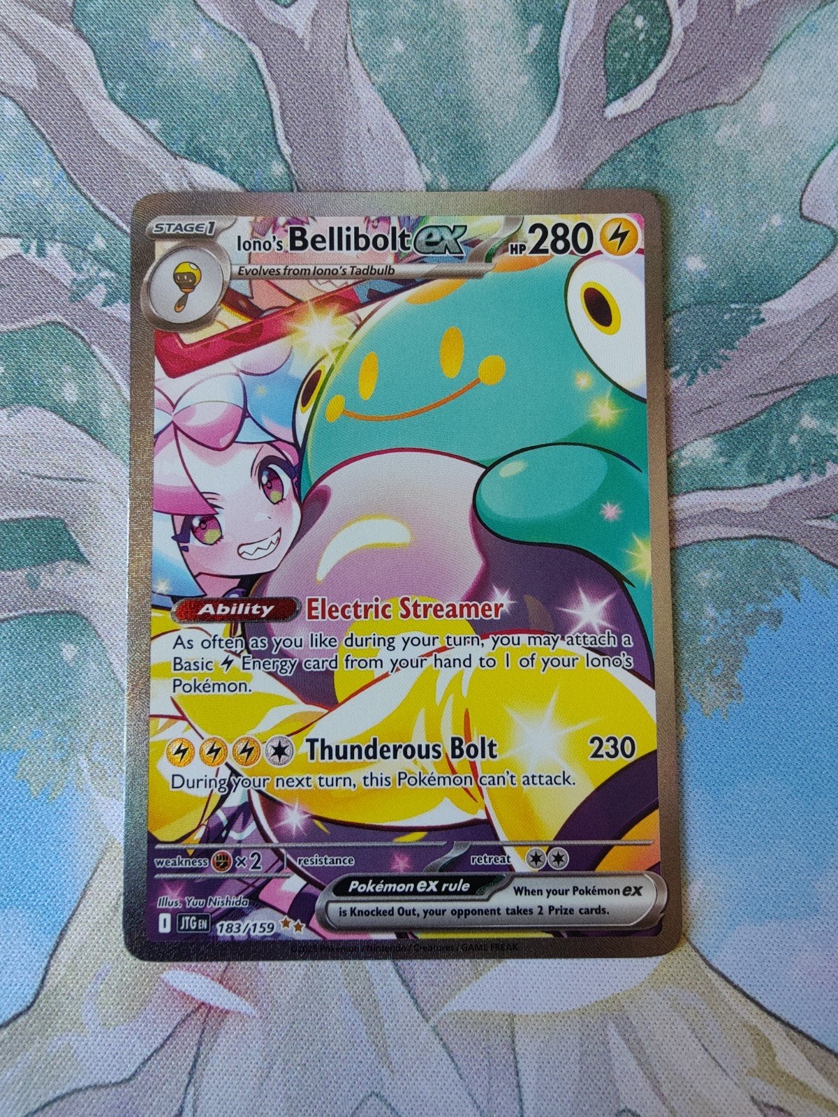 Pokemon journey together iono's bellibolt ex 183/159, Ophalen of Verzenden, Nieuw, Losse kaart, Foil