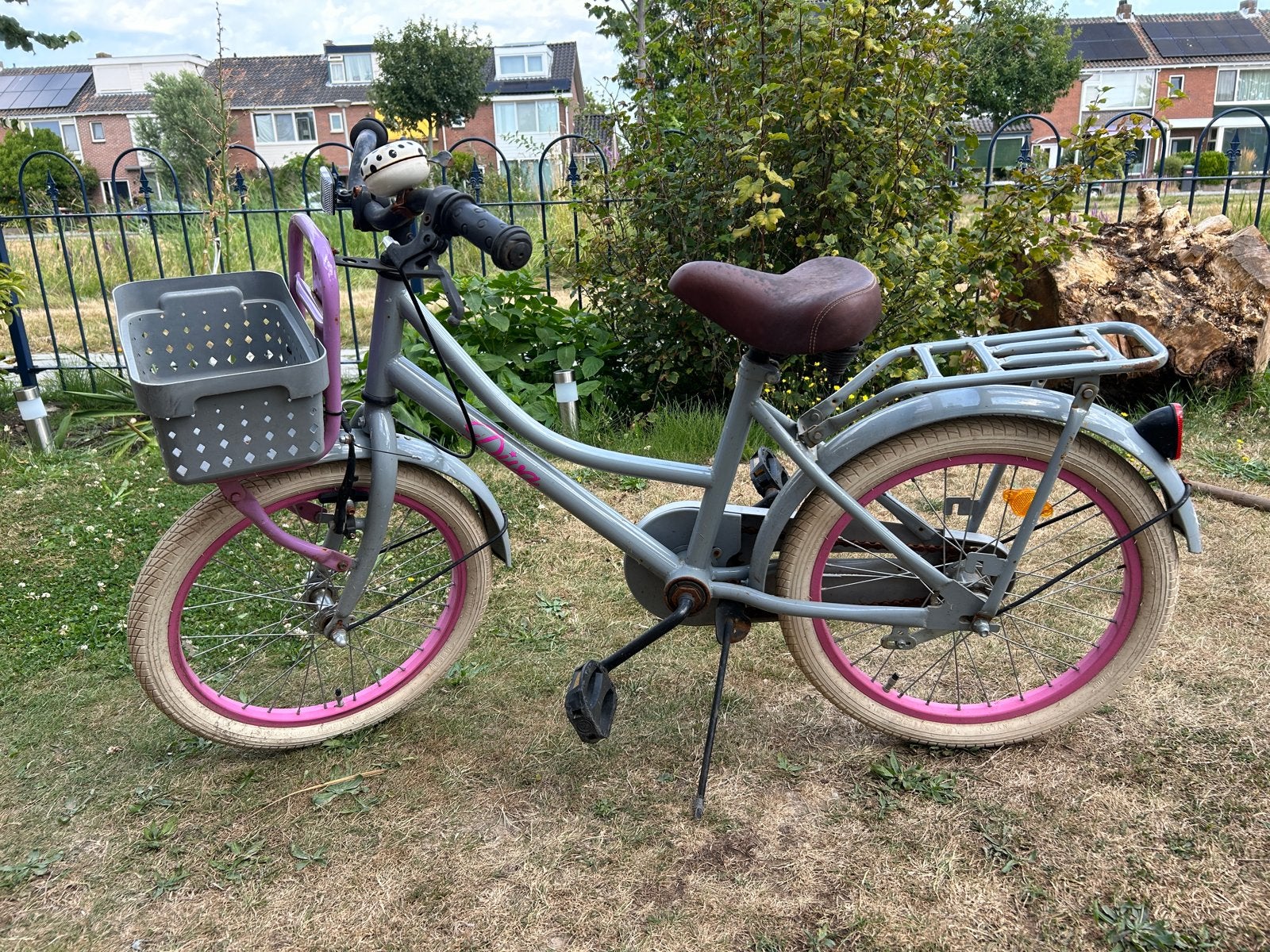 Diva kinderfiets 18 inch met mandje, Fietsen en Brommers, Fietsen | Kinderfietsjes, Ophalen, Gebruikt, Terugtraprem, 16 tot 20 inch