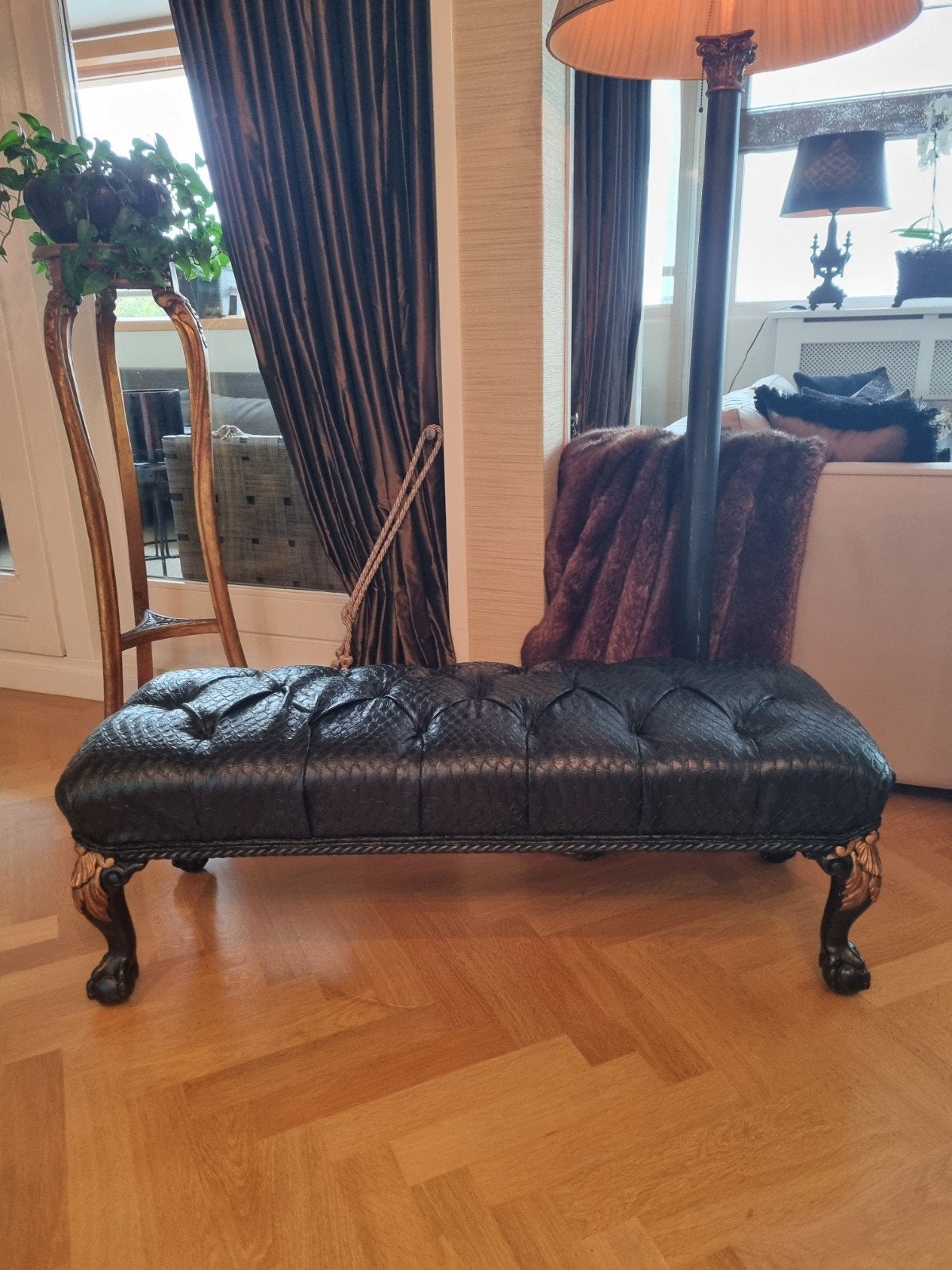 De Suikertuin/ Maison Sucre Luxe Hocker Zwart, Ophalen, Minder dan 50 cm, Klassiek, 100 tot 125 cm