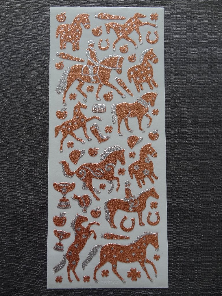 NIEUW! Hobby Stickervel Paard Glitter >Snelle Verzending!<, Hobby en Vrije tijd, Ophalen of Verzenden, Nieuw, Dieren, Overige typen