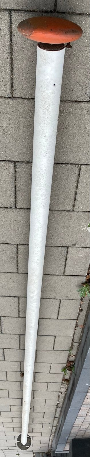 alu vlaggemast met voetplaat -7 meter, Ophalen, Gebruikt