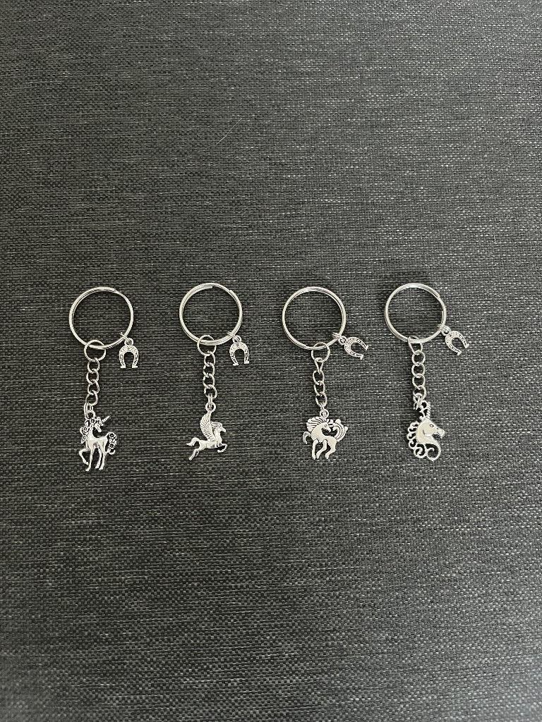Sleutelhanger paard pony unicorn eenhoorn met hoefijzer, Ophalen of Verzenden, Nieuw, Dier of Natuur