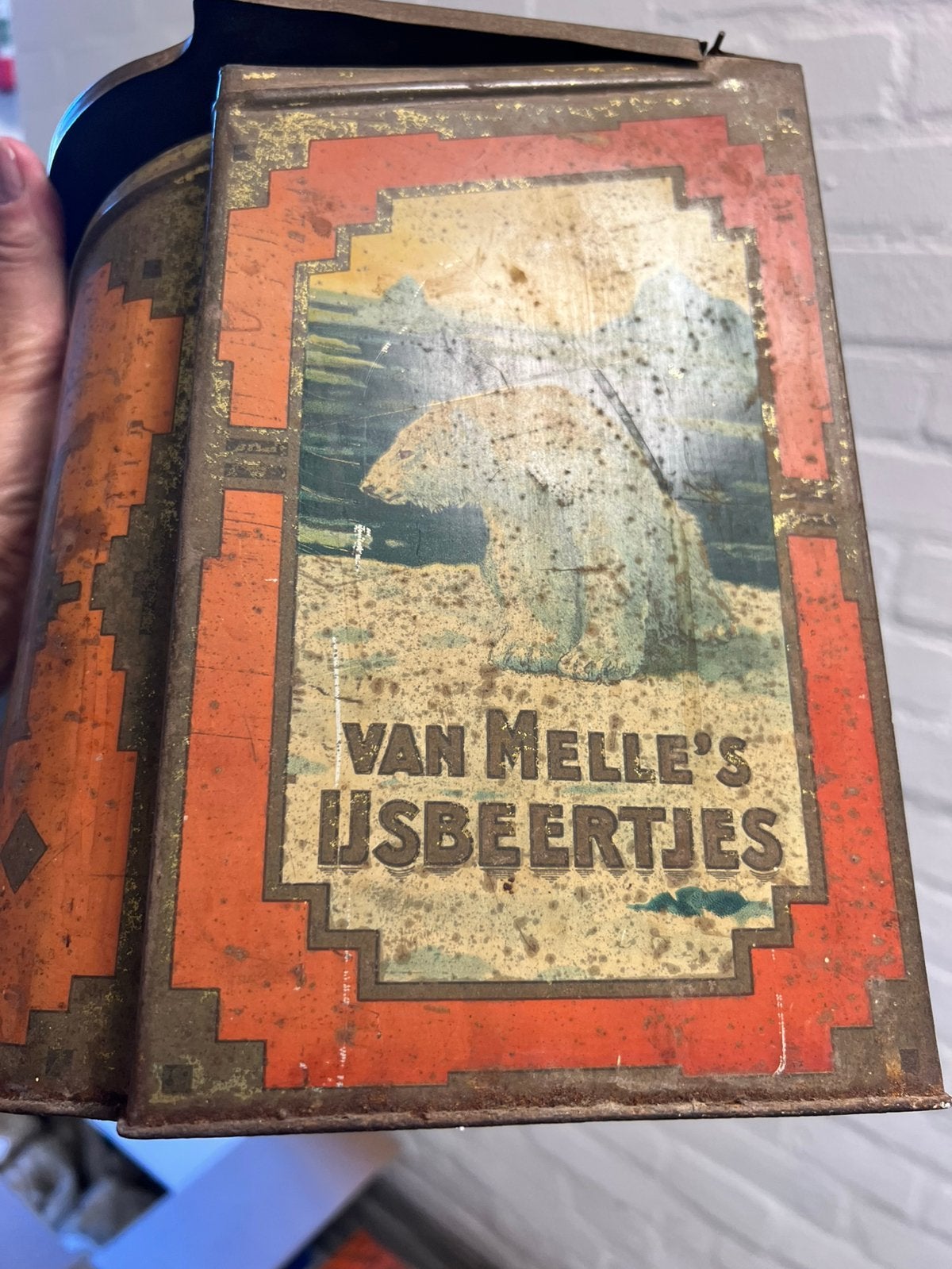 Van  melle s antiek blik, Verzamelen, Blikken, Ophalen of Verzenden, Zo goed als nieuw, Overige