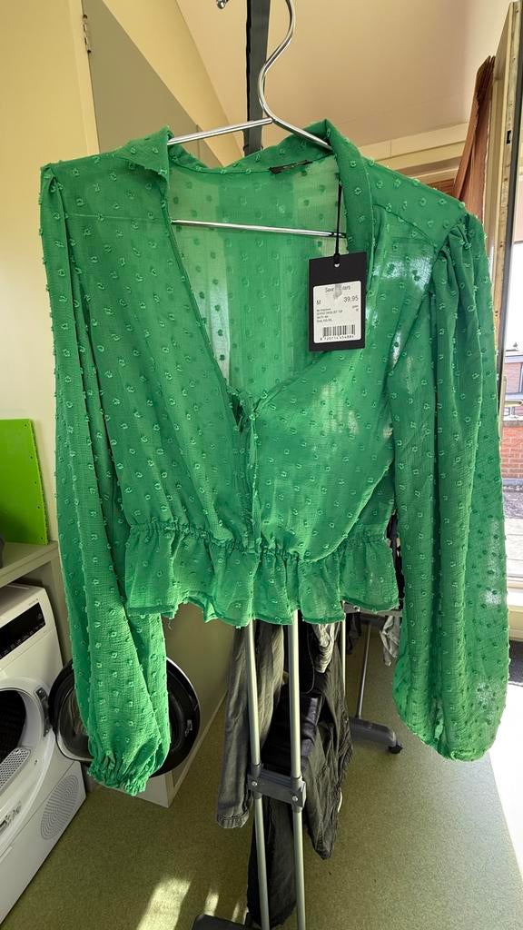 Nieuwe Seven Sisters Groene Swiss Dot Top Maat M, Kleding | Dames, Ophalen of Verzenden, Nieuw, Maat 38/40 (M), Groen