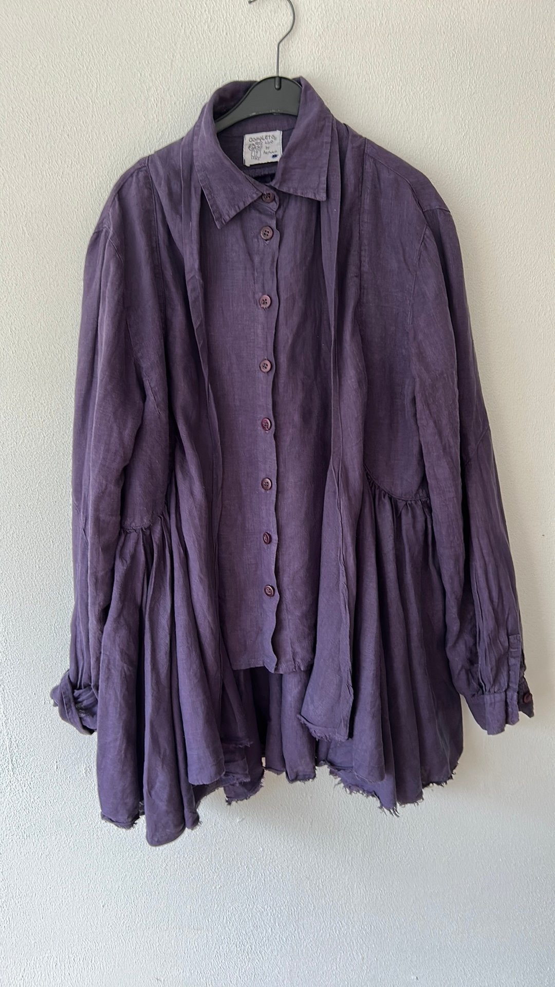 Completo tuniek paars linnen, Ophalen of Verzenden, Gedragen, Maat 42/44 (L), Paars