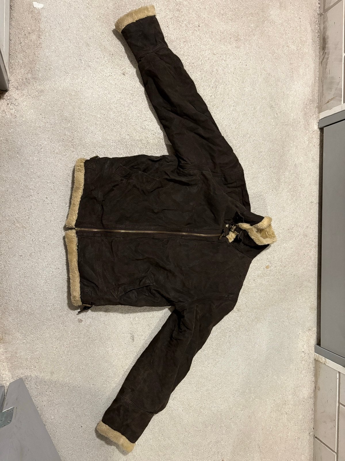 Clockhouse bruine suède jas met teddy voering maat L, Kleding | Heren, Ophalen, Gedragen, Maat 52/54 (L), Bruin