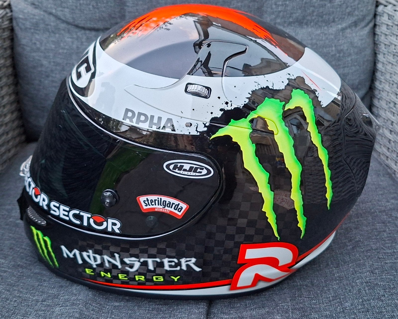 ❗️HJC RPHA-10 Plus Carbon Lorenzo replica (duurste uitv) XL❗, Motoren, Ophalen of Verzenden, Integraalhelm, Tweedehands, XL