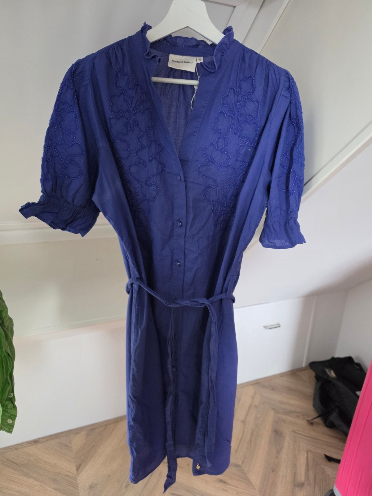 fabienne chapot jurk maat 40, Maat 38/40 (M), Blauw, Ophalen of Verzenden, Zo goed als nieuw