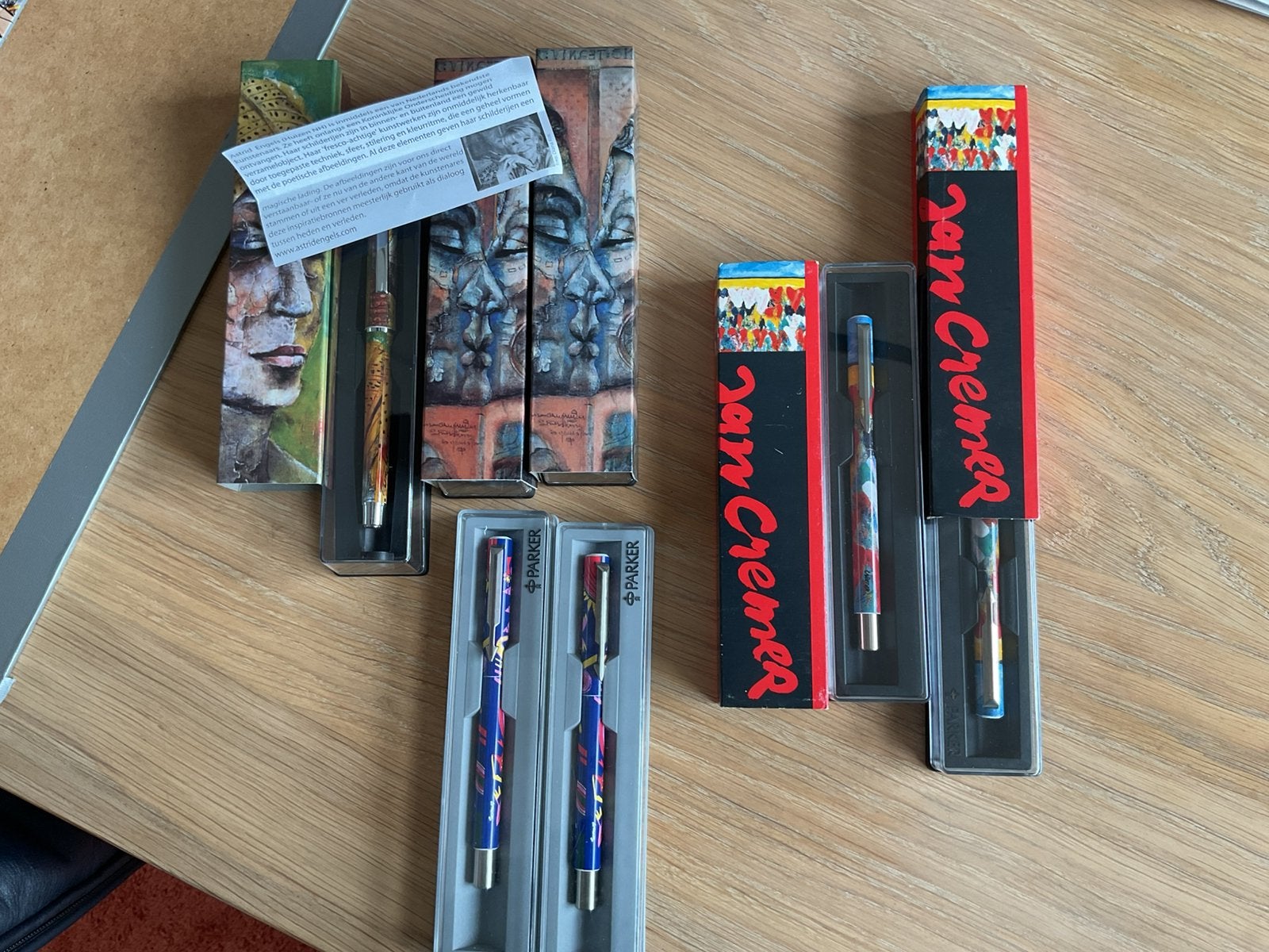 Jan Cremer, Astrid Engels en Corneille rollerball pennen, Ophalen, Parker, Overige typen, Nieuw