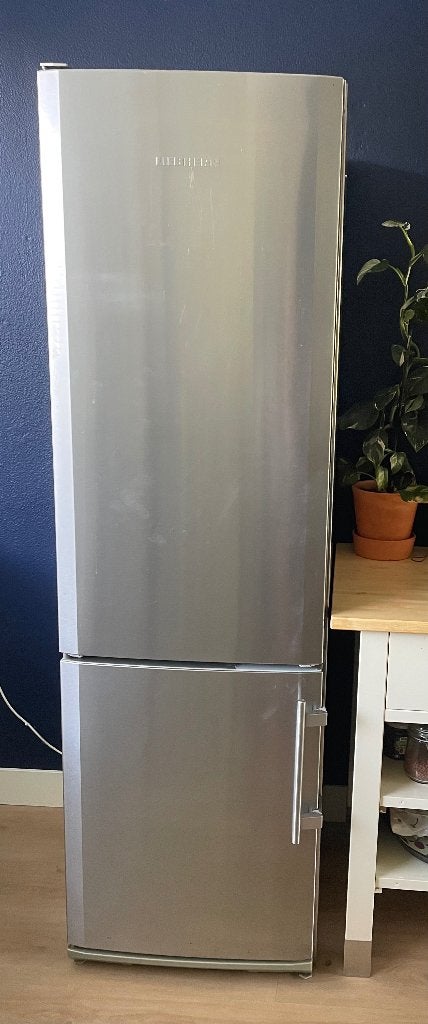 Liebherr Koel-vriescombinatie RVS, Witgoed en Apparatuur, Ophalen, Gebruikt, 200 liter of meer, 60 cm of meer