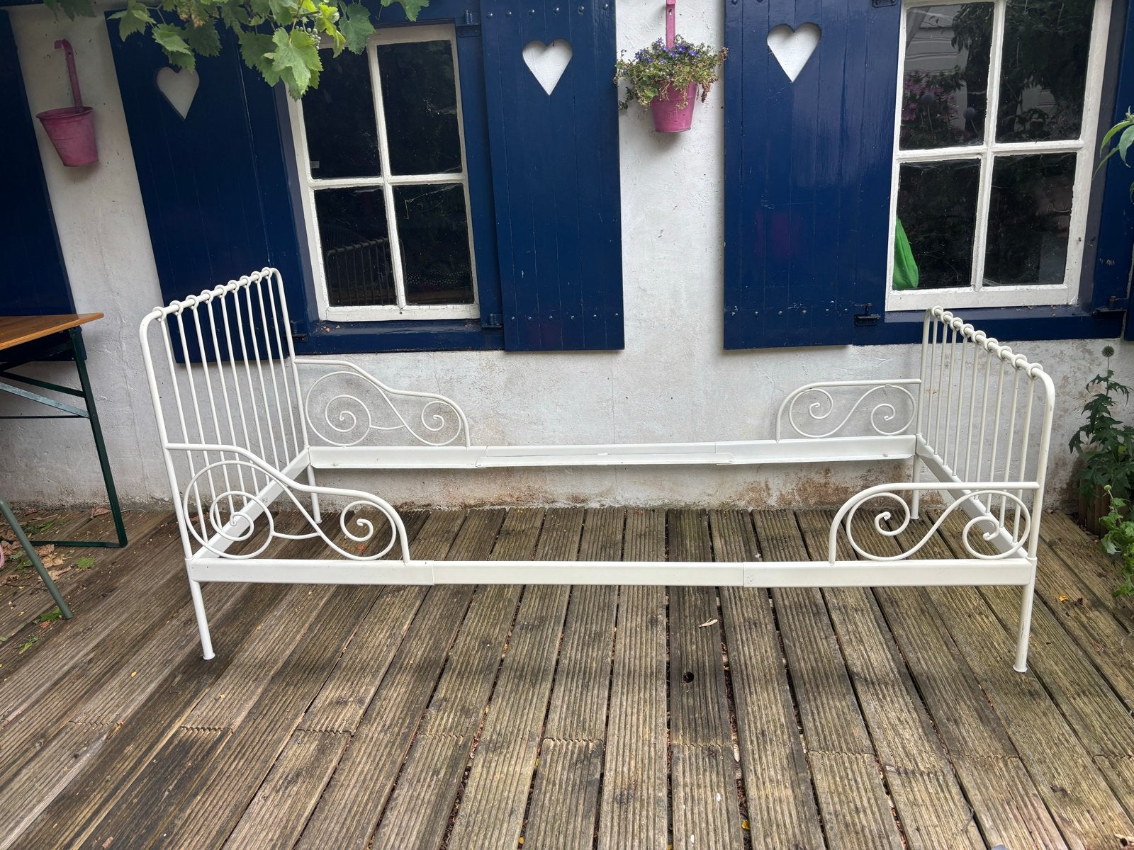 IKEA Minnen meegroeibed 80x130-200 incl. lattenbodem, Ophalen, Eenpersoons, Wit, 80 cm