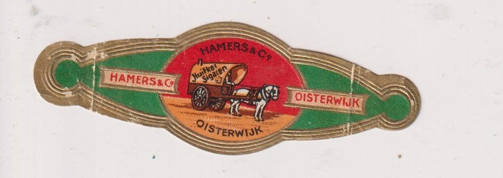 sigarenbanden - HUIFKAR - HAMERS, Verzamelen, Ophalen of Verzenden, Gebruikt, Sigarenbandjes