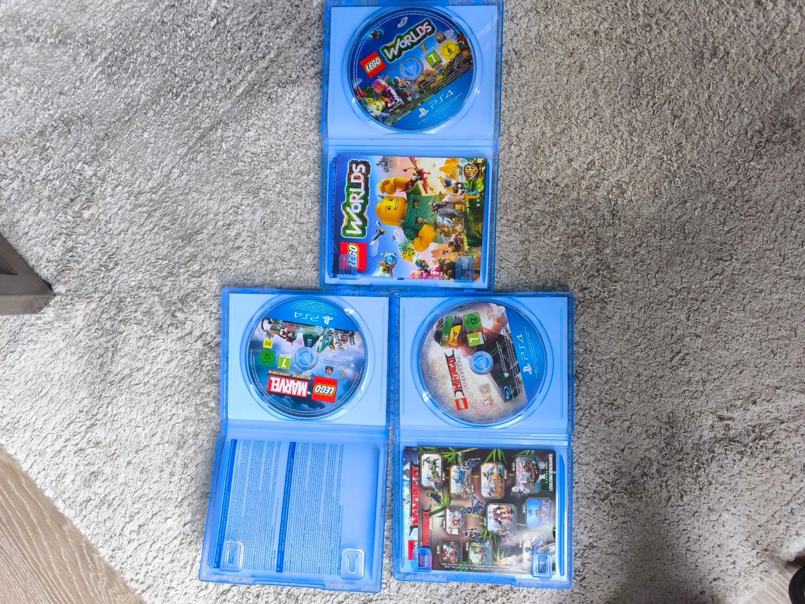 Lego PS4 Spellen: Worlds, Marvel Super Heroes, Ninjago, Spelcomputers en Games, Games | Sony PlayStation 4, Gebruikt, Avontuur en Actie
