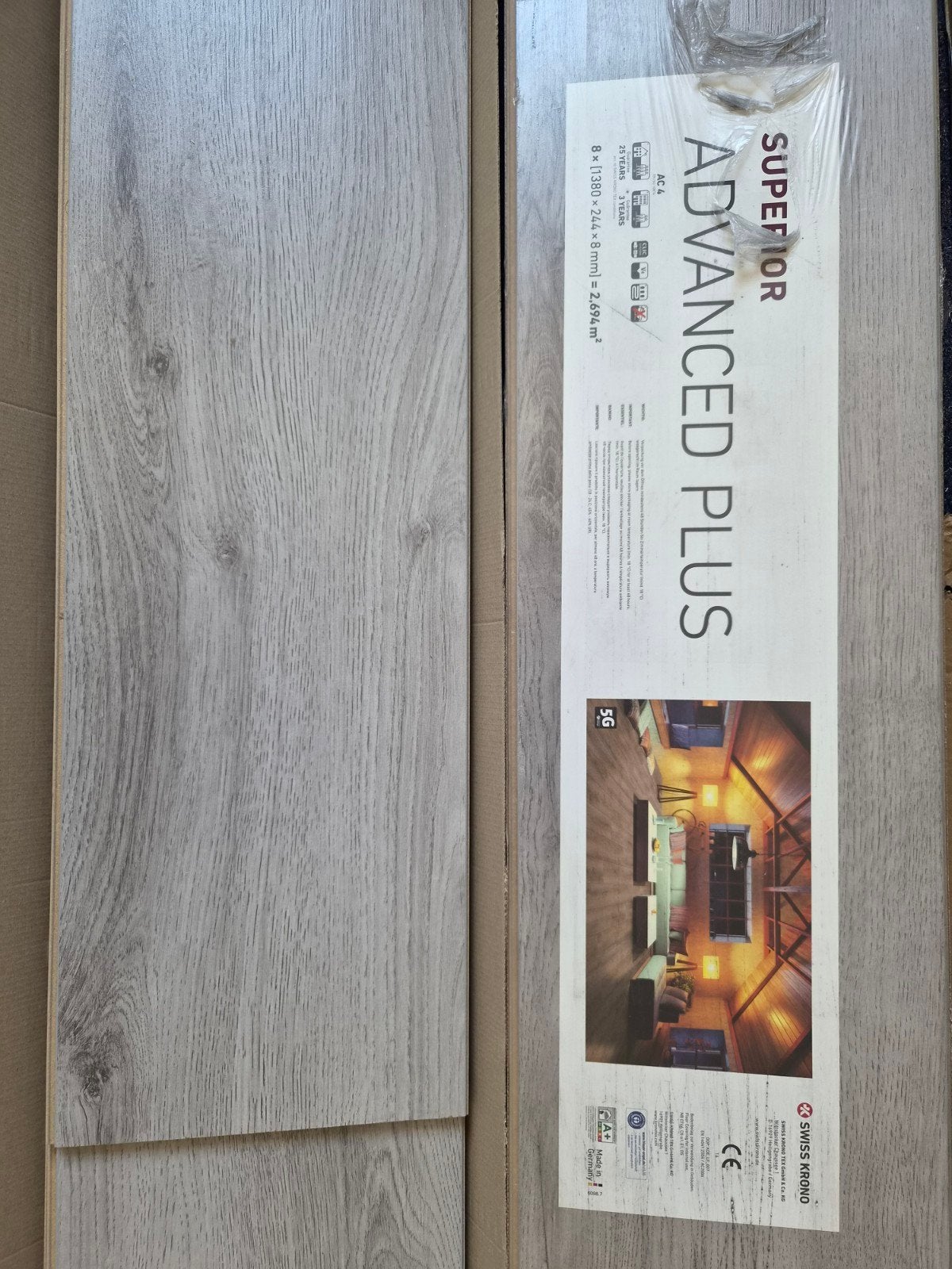Laminaat Superior Advanced Plus Summer oak light grey., Ophalen, Nieuw, Minder dan 5 m², 10 tot 30 cm