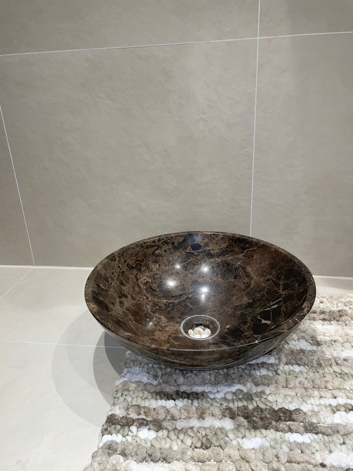 Maxaro waskom natuursteen dark, 40x14 cm, Huis en Inrichting, Minder dan 50 cm, Nieuw, Ophalen of Verzenden, Minder dan 100 cm