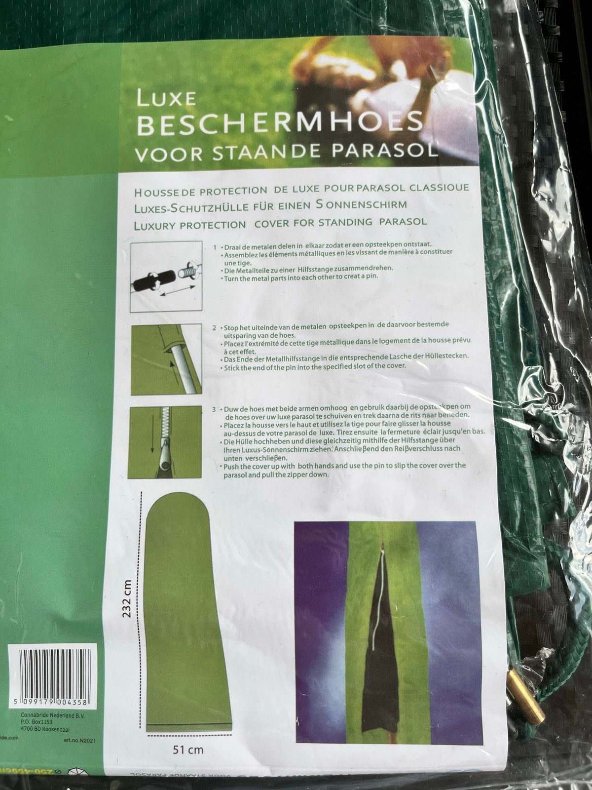 Luxe Beschermhoes voor Staande Parasol (250-450cm), Ophalen, Nieuw, Minder dan 1 meter, Parasolhoes