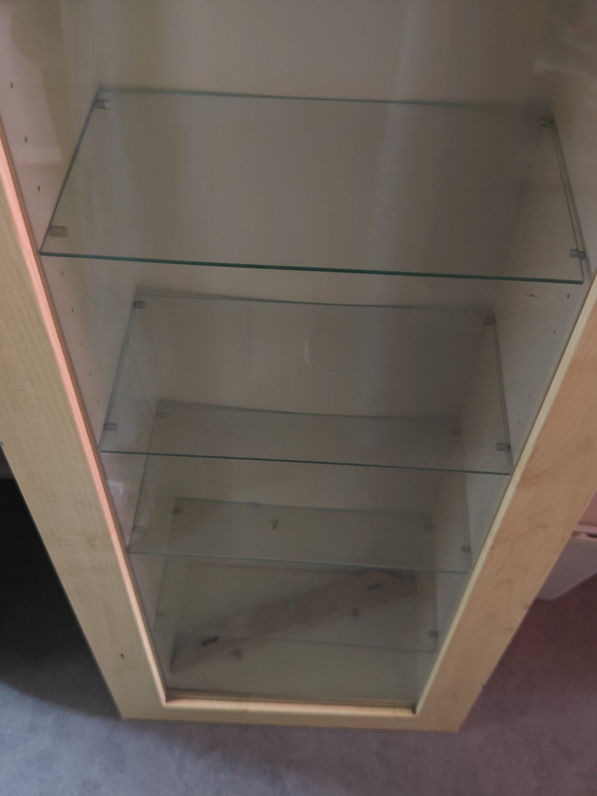 Hangvitrine met glazen planken, Ophalen, Glas, 100 tot 150 cm, 50 tot 100 cm