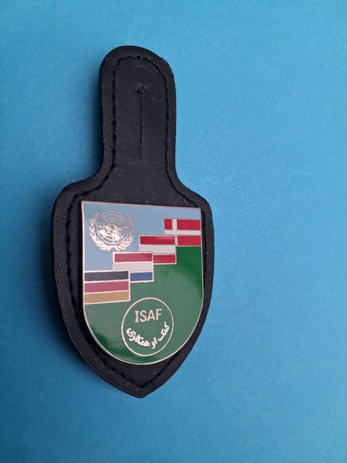 Borstzakhanger ISAF- VN div Landen., Verzamelen, Ophalen of Verzenden, Landmacht, Nederland, Embleem of Badge