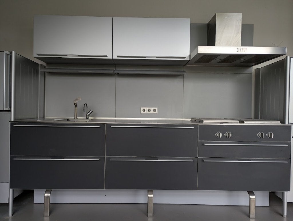 Exclusieve compacte Bulthaup keuken, Ophalen, Gebruikt, Enkelwandige keuken, Grijs