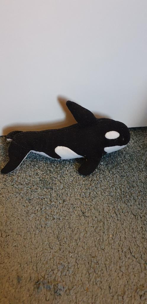orka knuffel, Gebruikt, Overige typen, Zwart, Ophalen of Verzenden