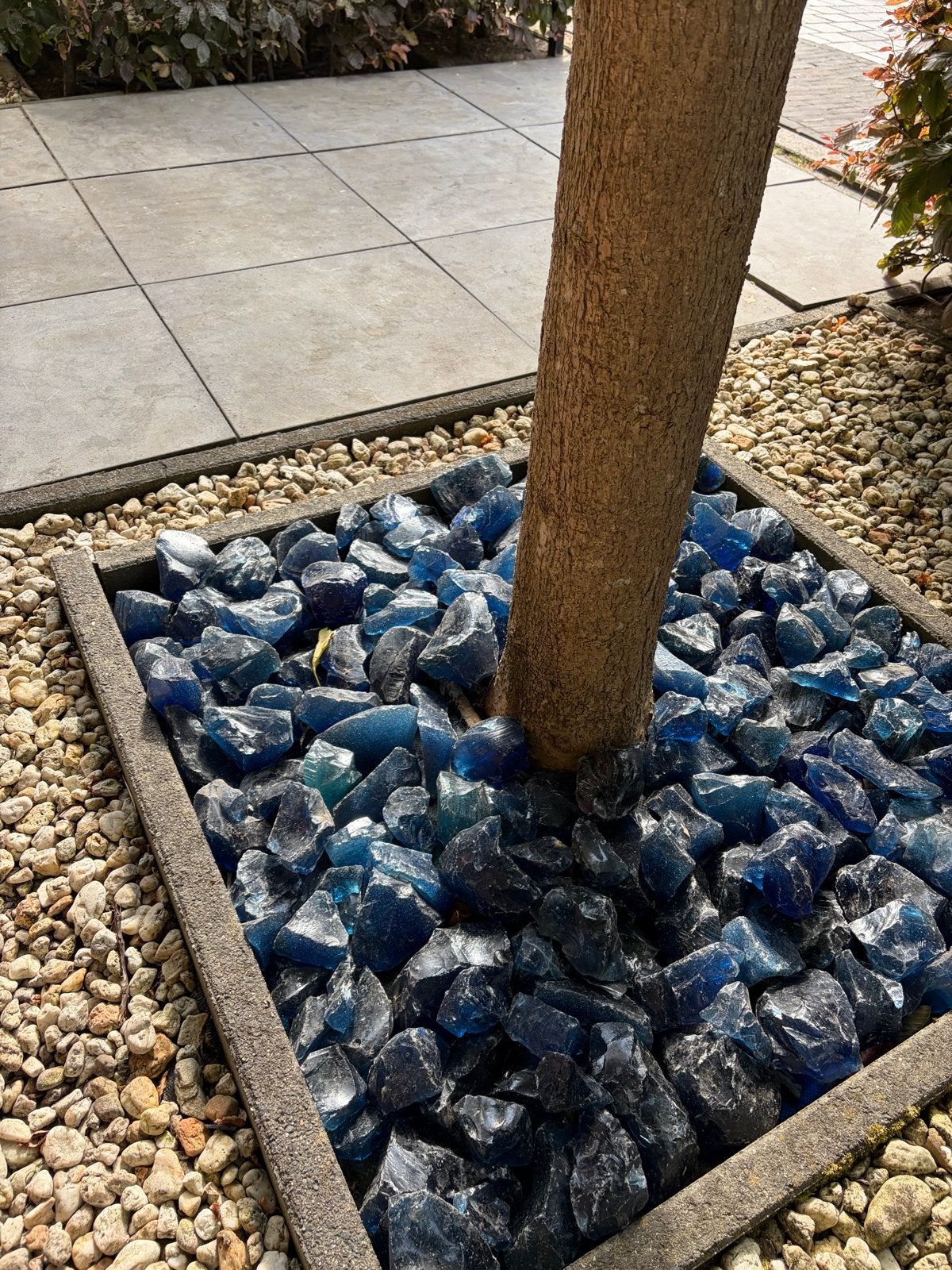 Blauw glasbrokken voor tuin of decoratie, Tuin en Terras, Ophalen, Overige materialen, Gebruikt, Blauw