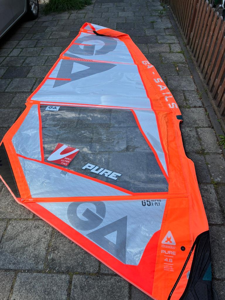 GA Sails Pure 4.8 2023, Watersport en Boten, Windsurfen, Ophalen, Gebruikt, Gaastra, 3.5 tot 5 m²