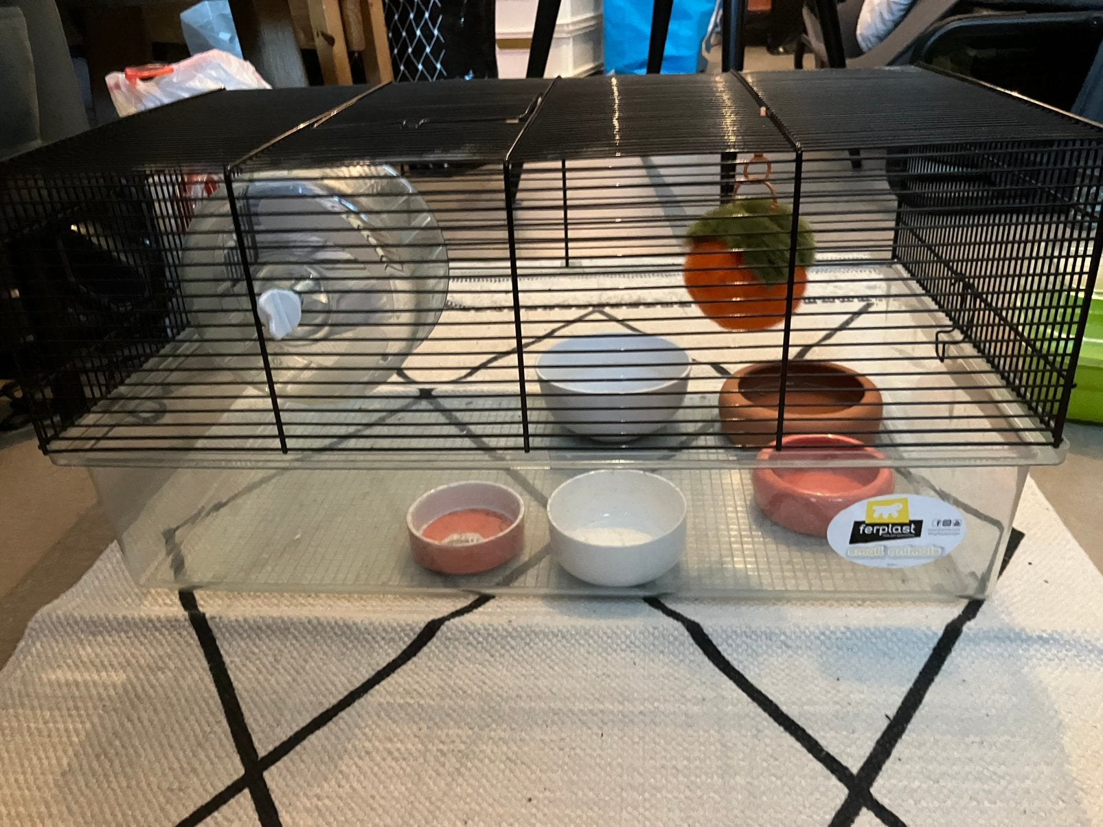 Complete Ferplast Hamsterkooi met veel accessoires en voer!, Dieren en Toebehoren, Ophalen of Verzenden