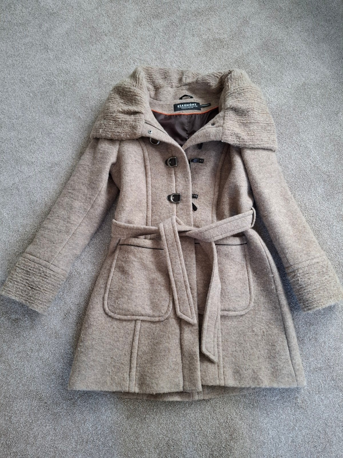 Mooie wollen (duffel) jas - Beaumont Amsterdam, Beaumont, Ophalen of Verzenden, Zo goed als nieuw, Maat 46/48 (XL) of groter