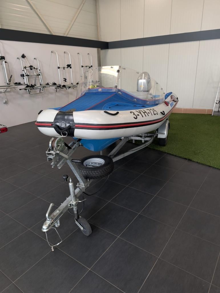 RIB boot 4m +  NIEUWE Honda 30 PK & Trailer!, Overige merken, 4 m, Buitenboordmotor, Rib