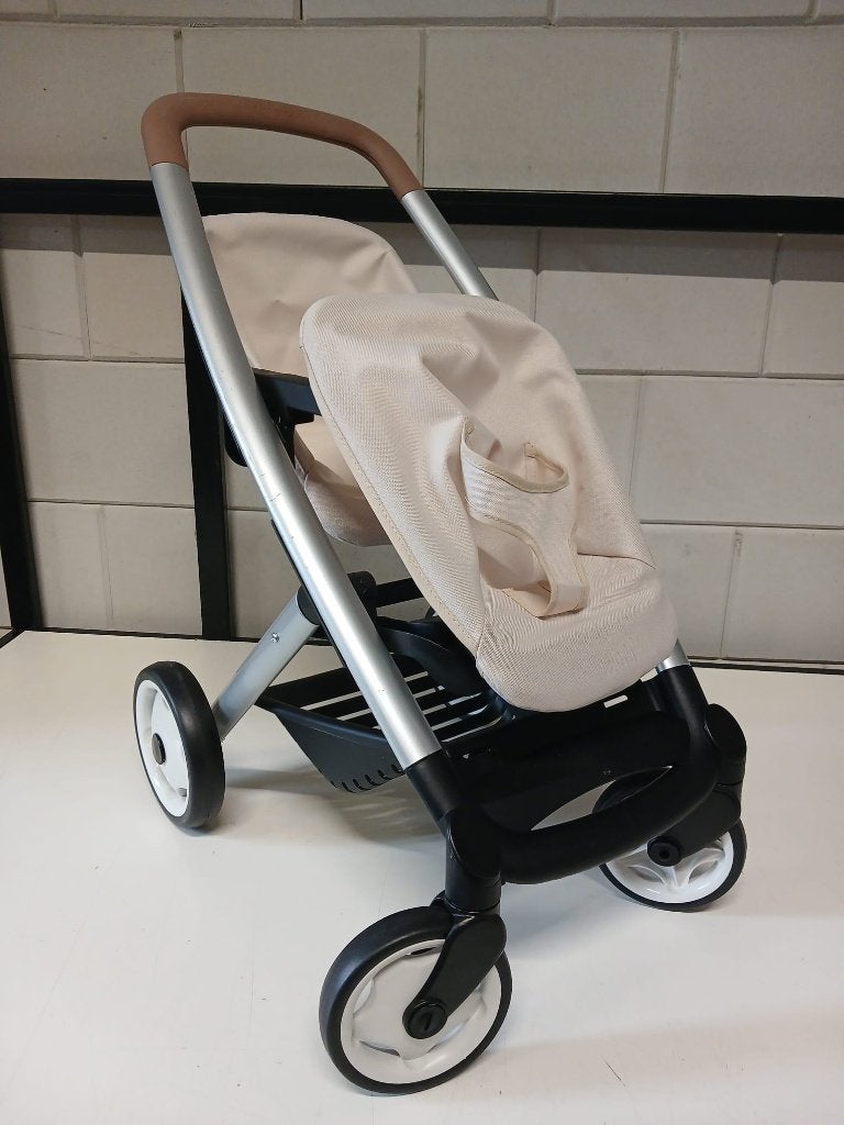 Smoby poppenbuggy Maxi-Cosi tweeling beige, Ophalen, Nieuw, Babypop