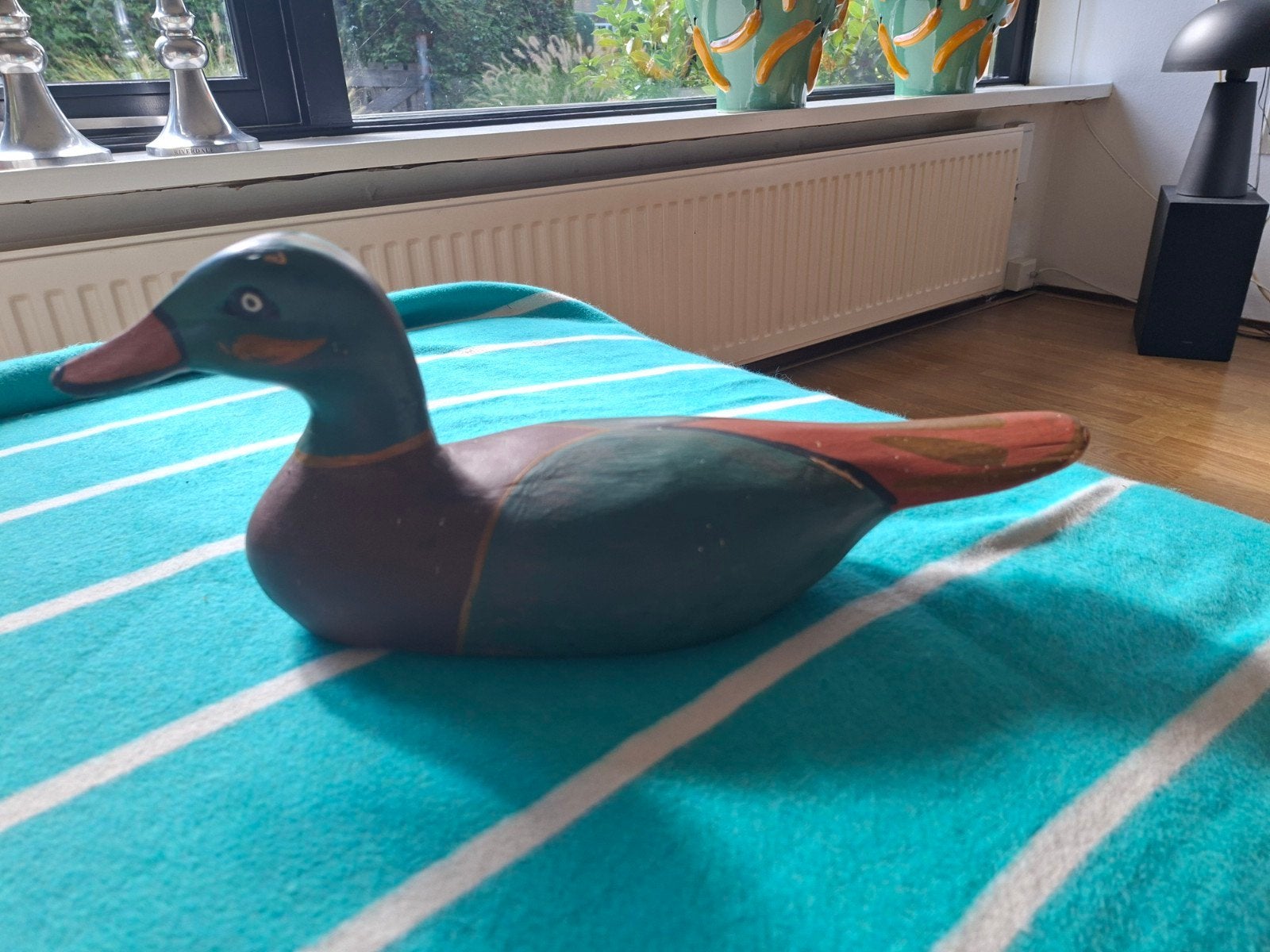 Houten lok eend - 40 cm, Ophalen of Verzenden