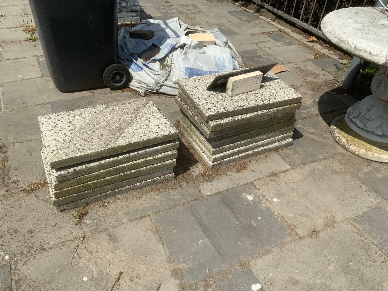 14 grindtegels 40x60 cm, Tuin en Terras, Ophalen, Gebruikt, 5 tot 10 m², Grind