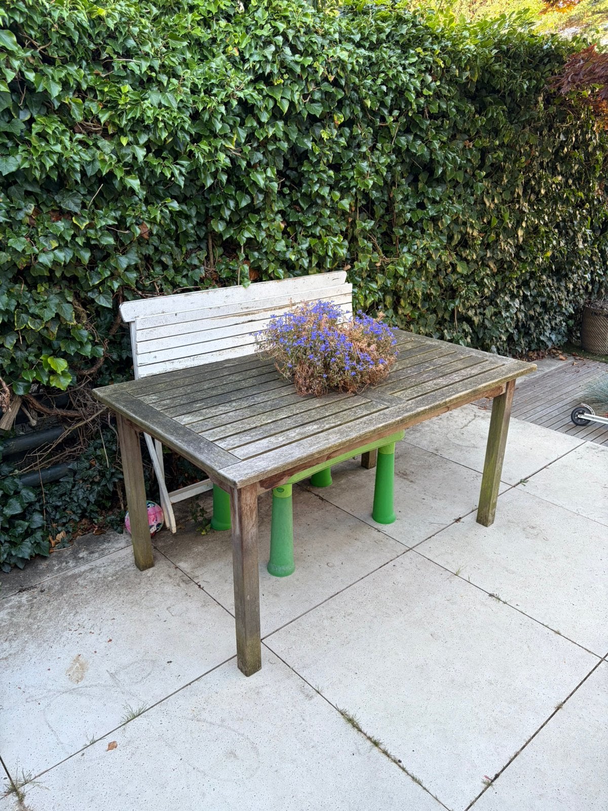 Tuintafel - gratis, Ophalen, Gebruikt, Rechthoekig, Hout