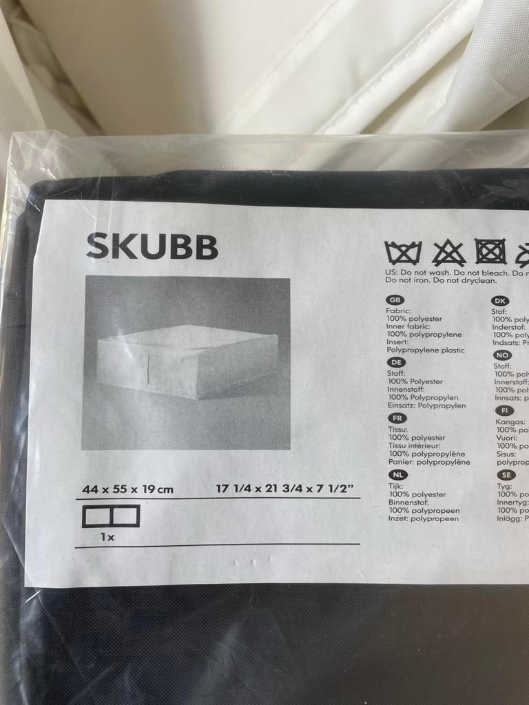 IKEA SKUBB Opbergboxen - Zwart (44x55x19 cm), Ophalen, Zo goed als nieuw