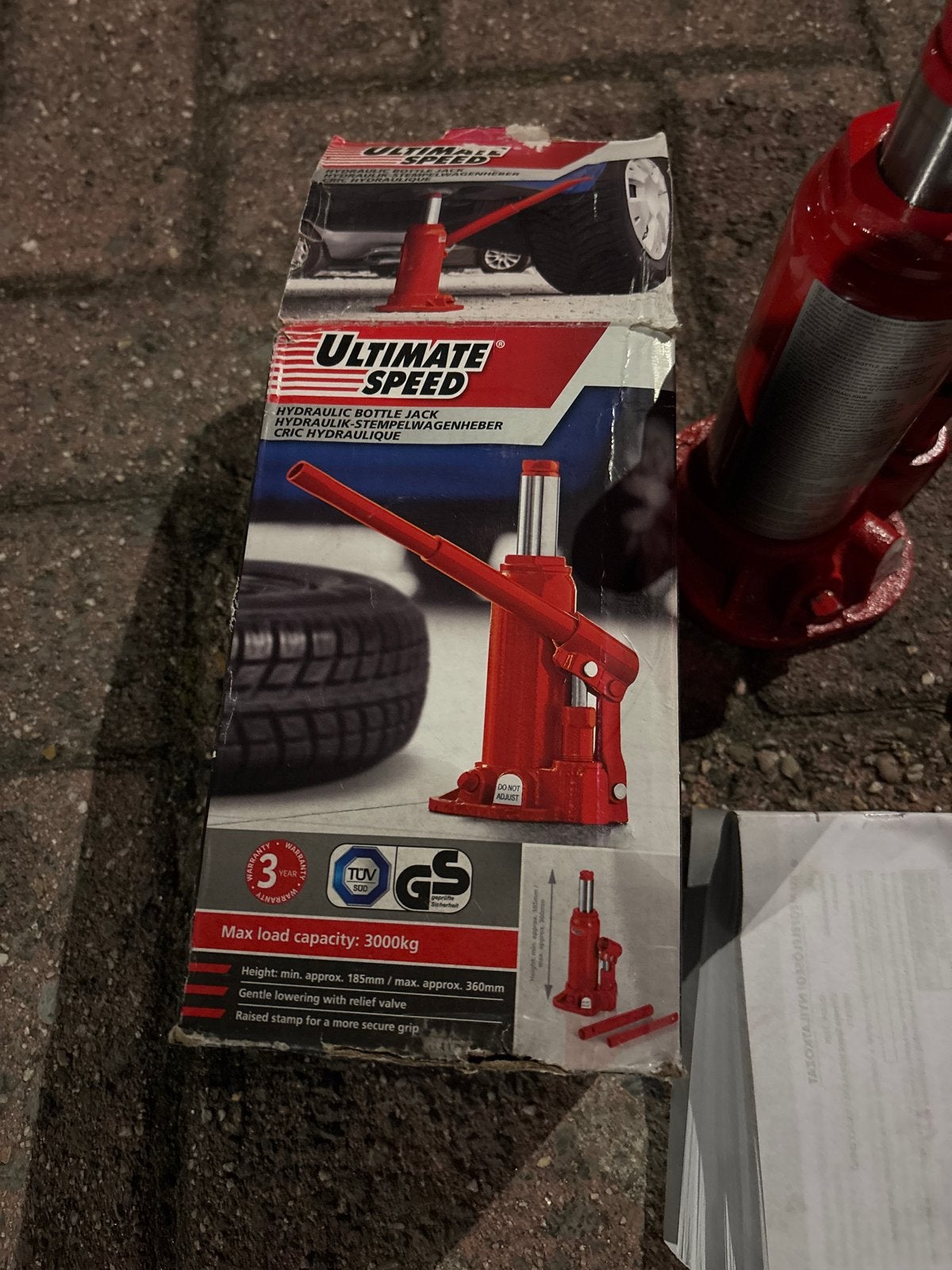 Ultimate Speed Hydraulische Potkrik 3000kg, Auto diversen, Ophalen, Zo goed als nieuw, Hydraulisch, Potkrik