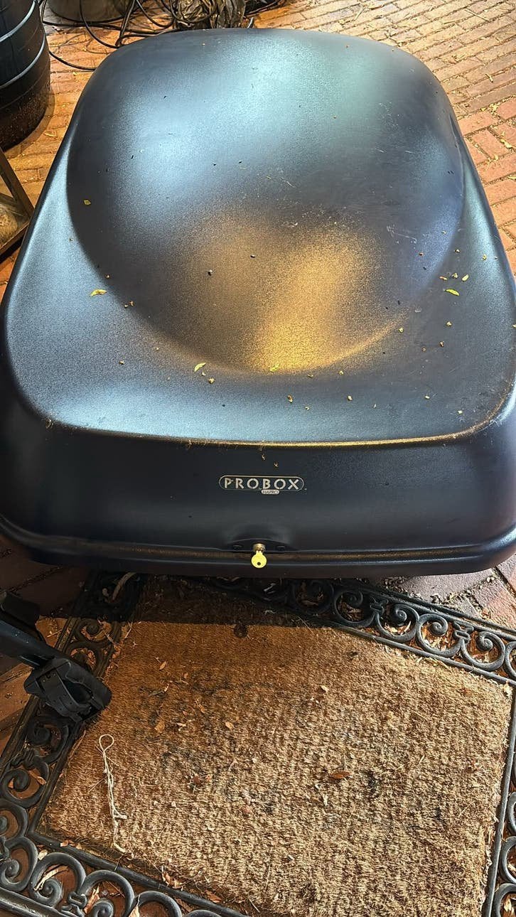 Dakkoffer Probox blauw met bevestiging van merk Thule, Auto diversen, Dakkoffers, Ophalen, Gebruikt