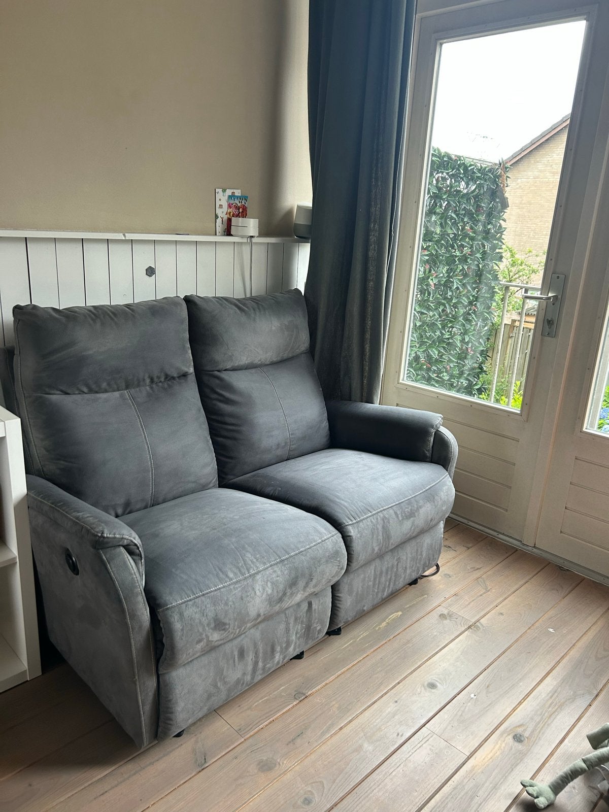 Elektrische relax fauteuil voor 2 personen - Comfortabel, Huis en Inrichting, Fauteuils, Ophalen, Gebruikt, Stof, 75 tot 100 cm