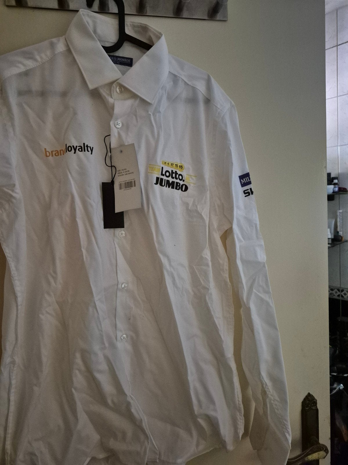 Heren Blouse Maat 41/42 - lotto jumbo, Onbekend, Wit, Nieuw, Ophalen of Verzenden