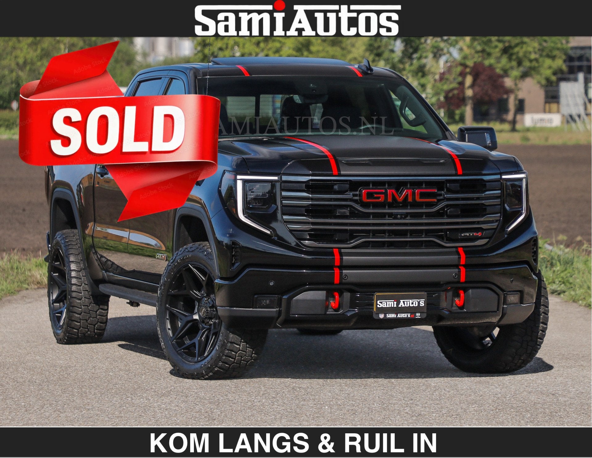 GMC Sierra AT4 6.2 V8 4X4 | VIRTUAL COCKPIT | LPG | HUD | BO, Auto's, GMC, Automaat, Dealer onderhouden, Gebruikt, Met garantie (alle)