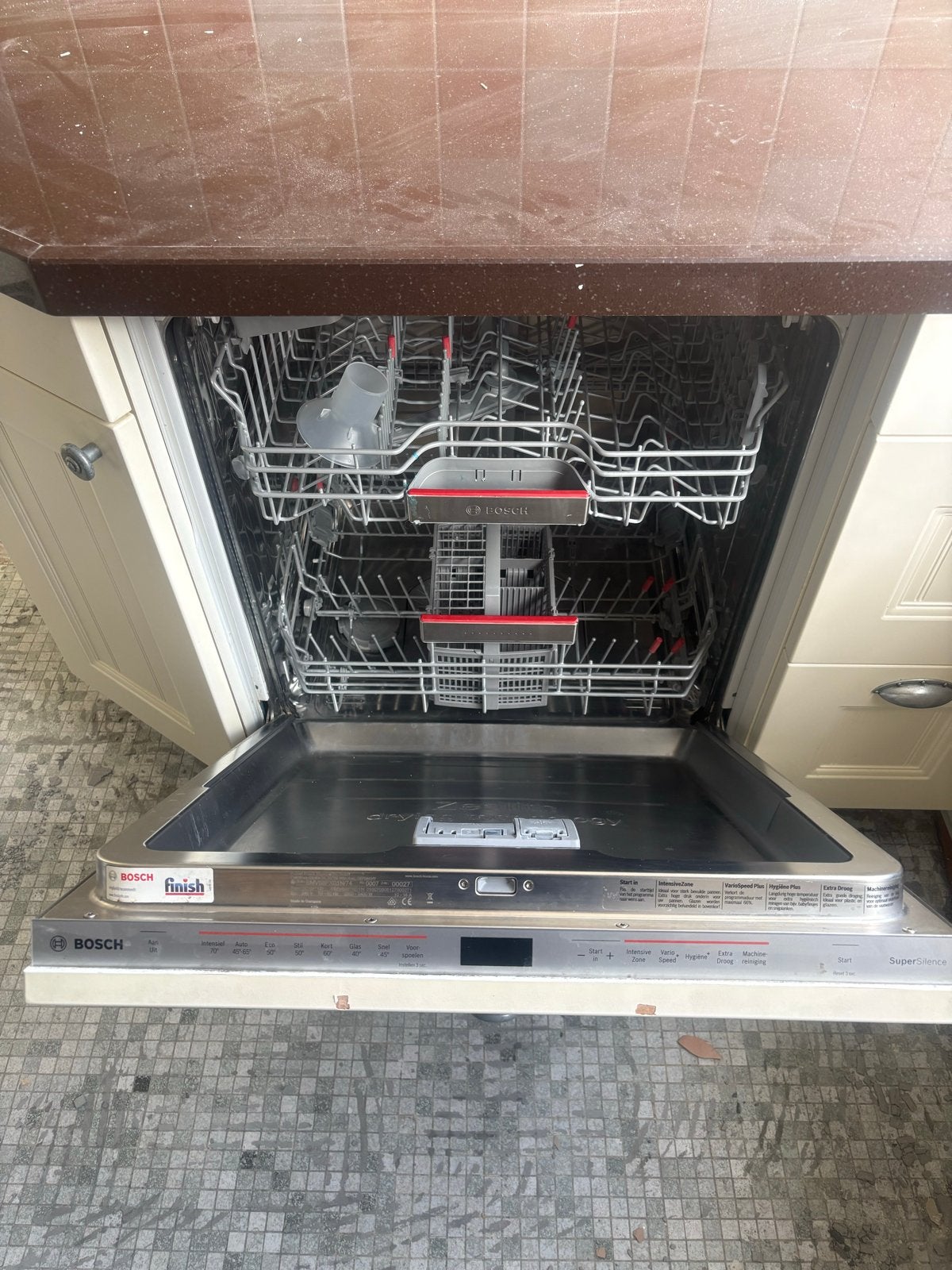 Bosch SMI68MS02E Serie 6 SuperSilence Inbouwvaatwasser 60cm, Ophalen, Gebruikt, 60 cm of meer, Minder dan 10 liter