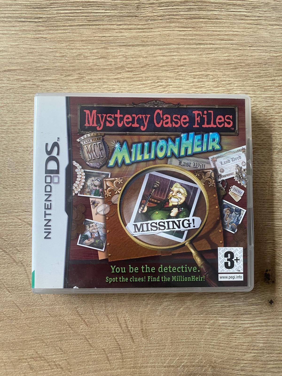 Nintendo DS – Mystery Case Files: MillionHeir | Compleet, Spelcomputers en Games, Puzzel en Educatief, 1 speler, Ophalen of Verzenden