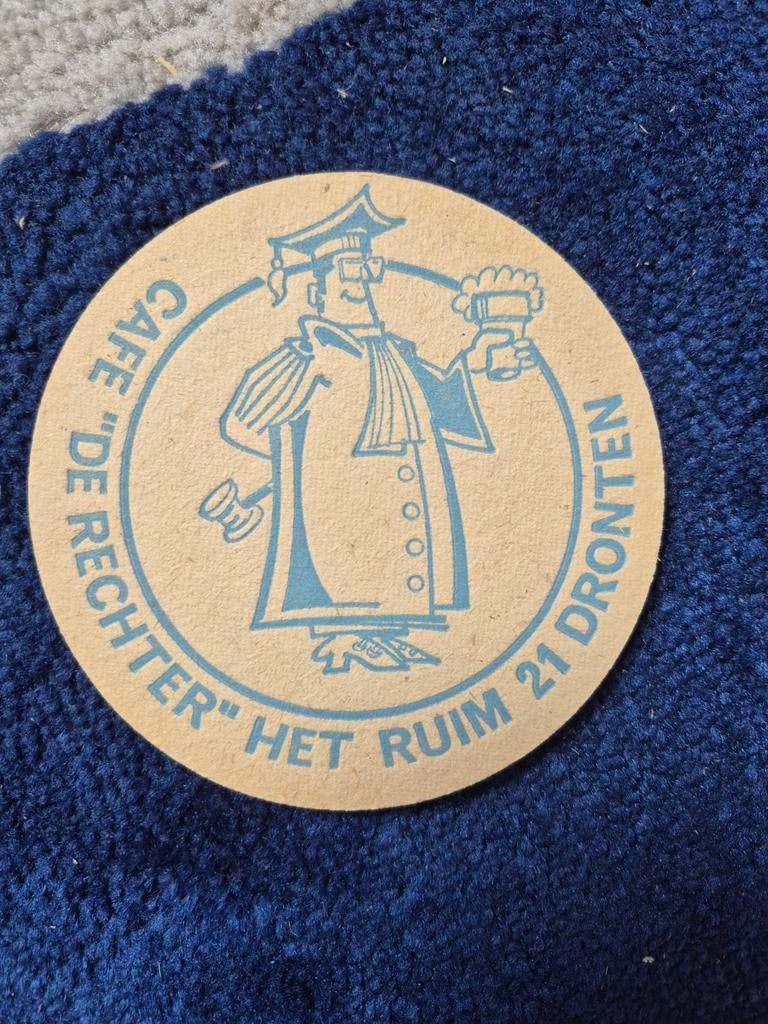Amstel bierviltje - Cafe "De Rechter" Het Ruim 21 Dronten, Verzamelen, Biermerken, Gebruikt, Viltje(s), Amstel, Ophalen of Verzenden